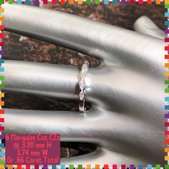 SOLD! 925 Ster Silver Channel Set CZ Ring 8.25 - Picture 2 of 5